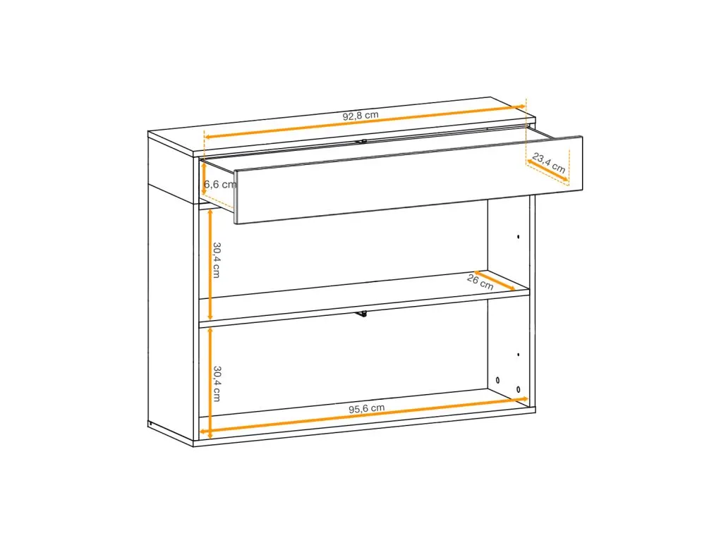 Szafka na buty EASY czarna/dąb wotan z cichym domykiem I sklep meblowy MIRAT.