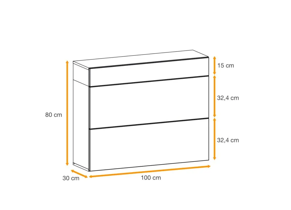 Szafka na buty wisząca EASY biała/dąb wotan z szufladą I sklep meblowy MIRAT.
