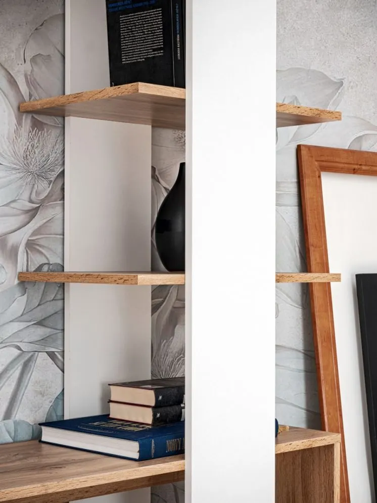 Meblościanka ECO dąb wotan/biały mat z półkami I sklep meblowy MIRAT.