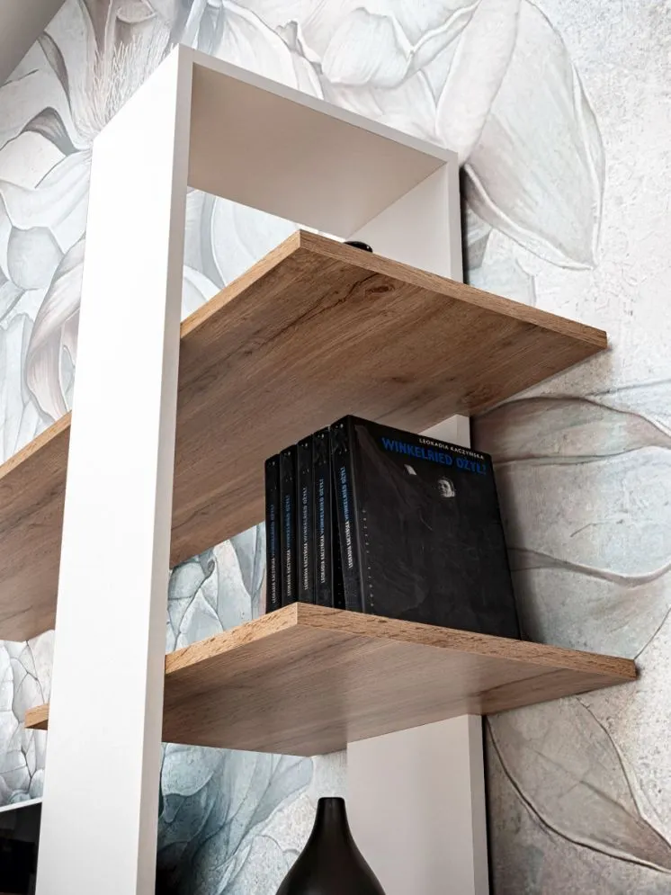 Meblościanka ECO dąb wotan/biały mat z półkami I sklep meblowy MIRAT.