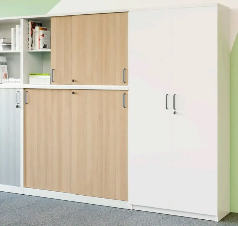 Szafka biurowa przesuwna EASY SPACE CABINET S 3-OH 160cm biała zamykana I sklep meblowy MIRAT.
