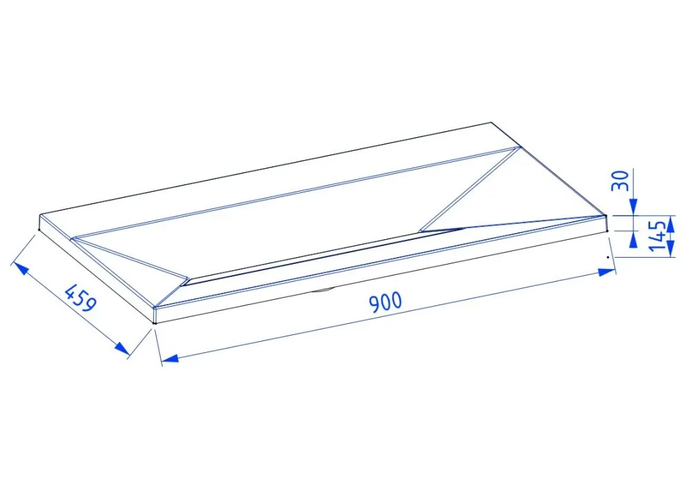 Umywalka wpuszczana kwarcowa EDGE 90 cm beton mat z otworem na baterię | MIRAT