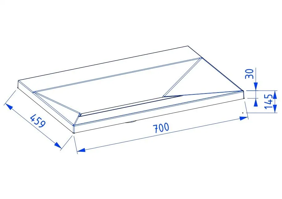 Umywalka meblowa kwarcowa EDGE 70 cm beton mat bez otworu na baterię | MIRAT