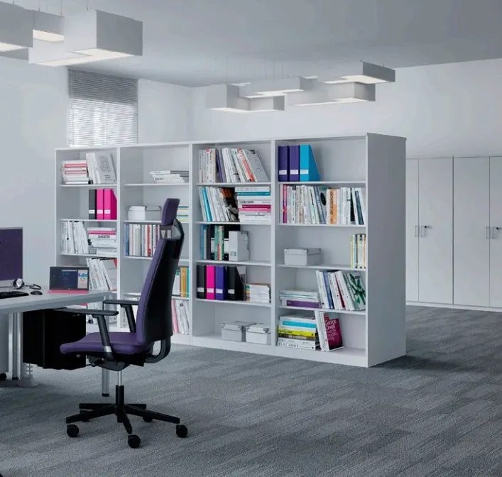 Regał biurowy EASY SPACE CABINET O 5-OH 80cm biały na książki I sklep meblowy MIRAT.