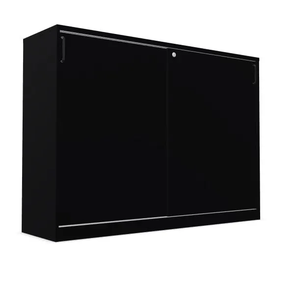 Szafka biurowa przesuwna EASY SPACE CABINET S 3-OH 160cm czarna zamykana I sklep meblowy MIRAT.