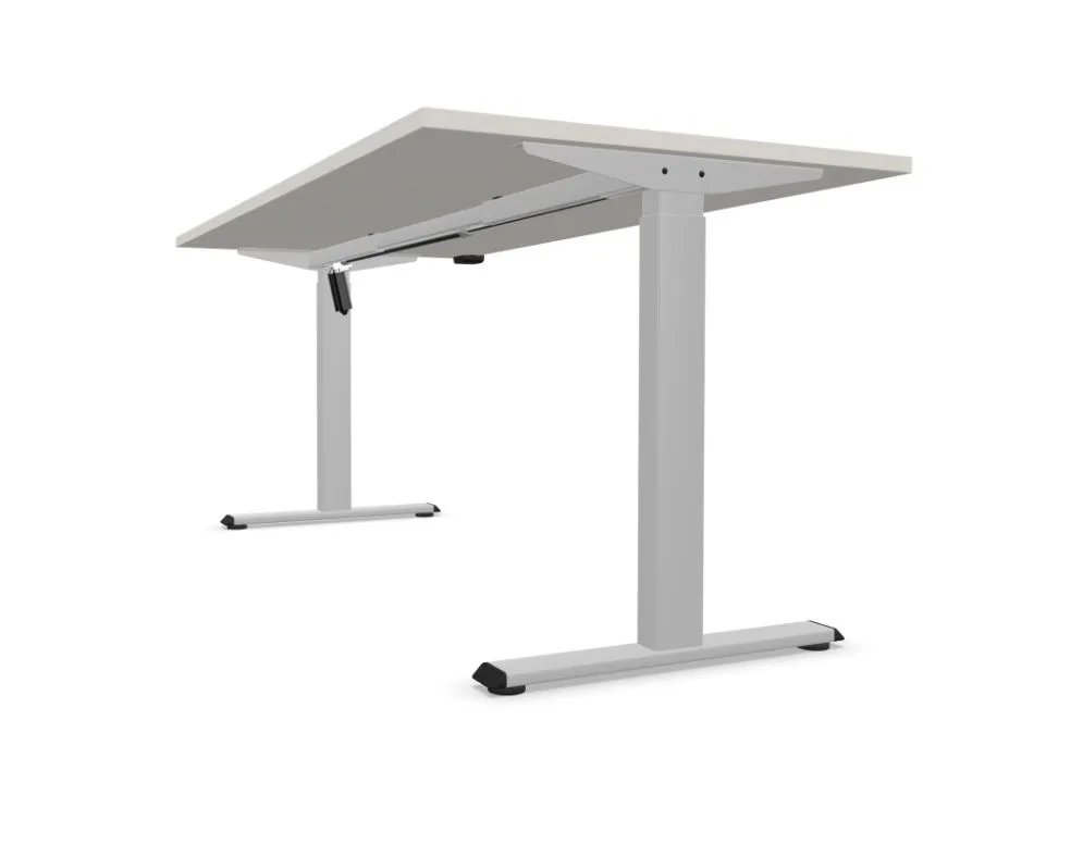 Biurko eCOMO 160x80cm platinum z regulacją nowoczesne I sklep meblowy MIRAT.