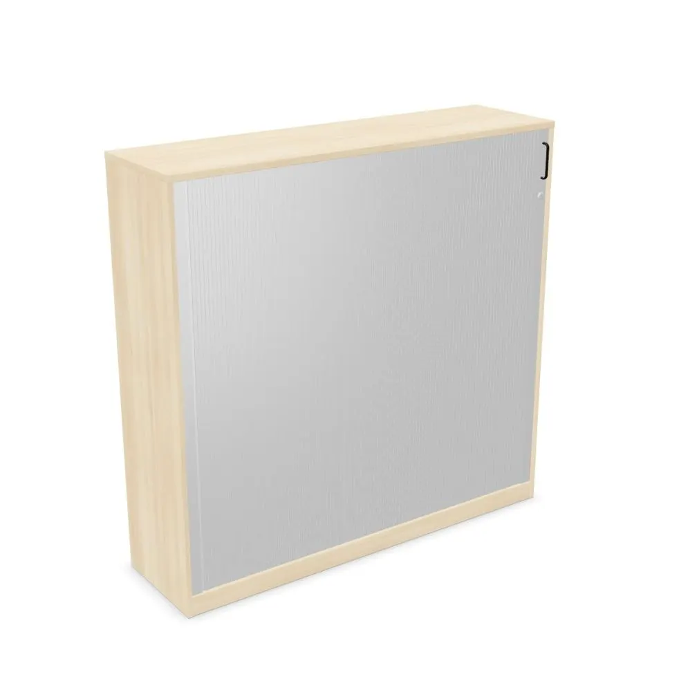 Szafka biurowa żaluzjowa EASY SPACE CABINET HRT 4-OH 160cm akacjowa zamykana I sklep meblowy MIRAT.