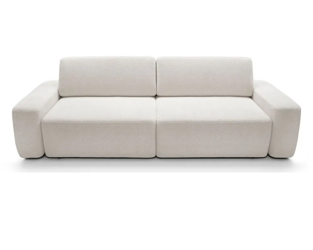 Sofa rozkładana BELLA śmietankowa z podłokietnikami I sklep meblowy MIRAT. styl SKANDYNAWSKI