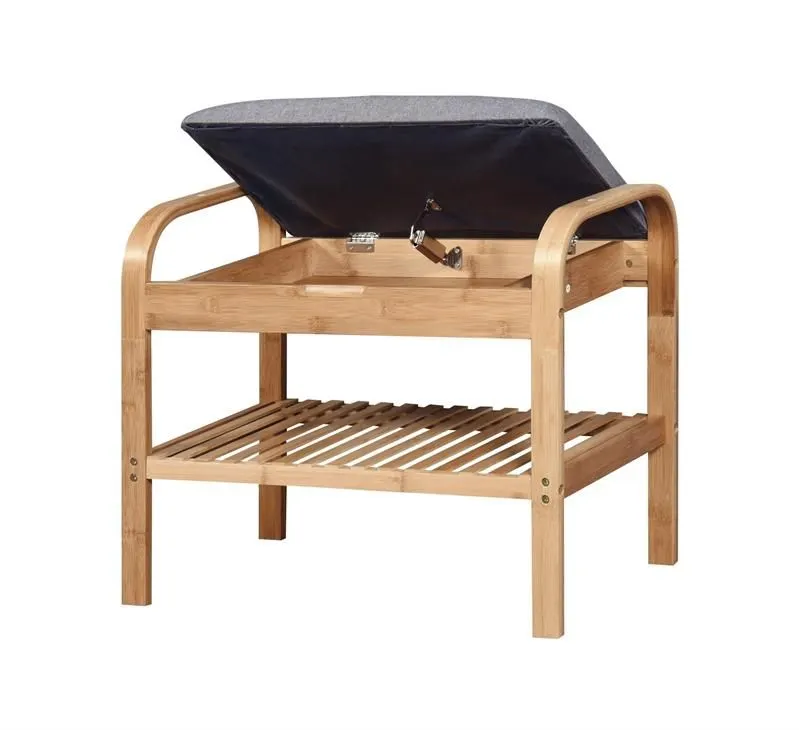 Stojak na buty ST-12 szary/naturalny z półką | MIRAT. w stylu kolekcja