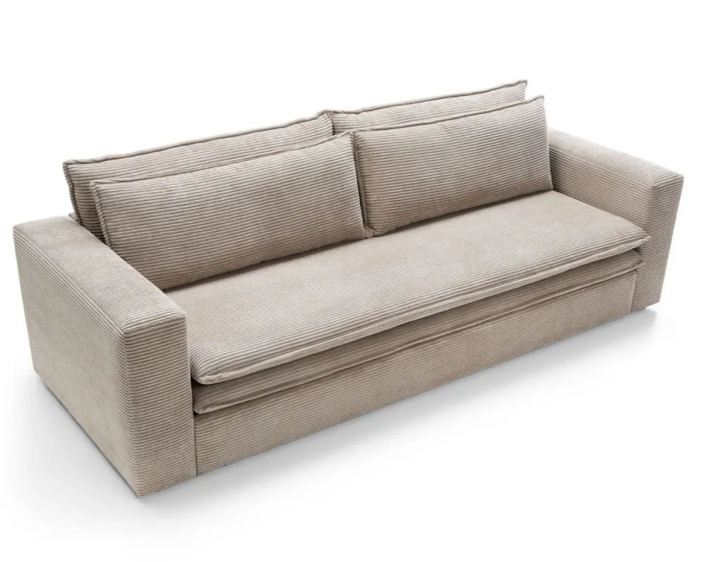 Sofa rozkładana LUNA beżowa sztruksowa I sklep meblowy MIRAT.