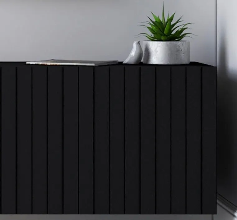 Stolik kawowy TAL 3D 110x54cm czarny mat w stylu loft I sklep meblowy MIRAT. styl LOFT, RYFLOWANY kolekcja TAL