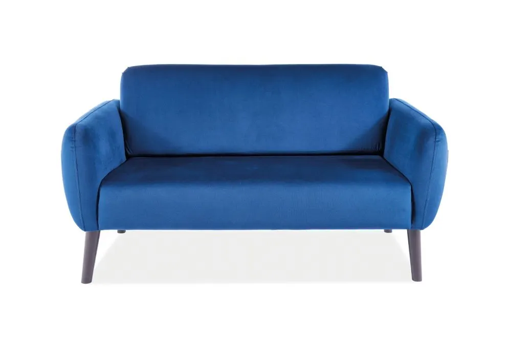 Sofa ELSA VELVET granatowa dwuosobowa nierozkładana do salonu | MIRAT. w stylu GLAMOUR kolekcja