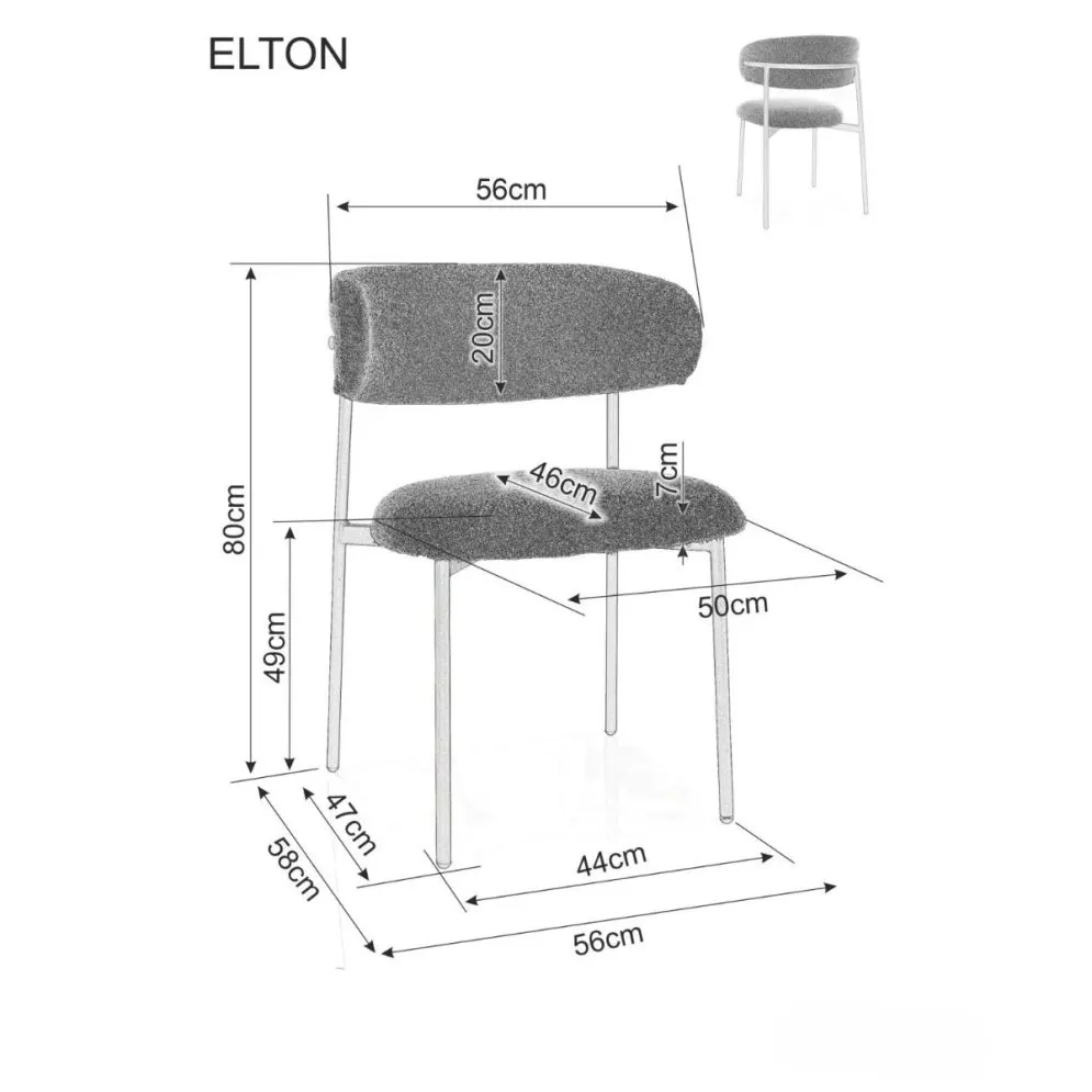 Krzesło tapicerowane ELTON beżowe nowoczesne I sklep meblowy MIRAT.