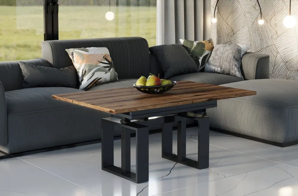 Ława rozkładana podnoszona EMPOLI 110(170)x65 dąb monastery polskiej produkcji I sklep meblowy MIRAT. styl LOFT