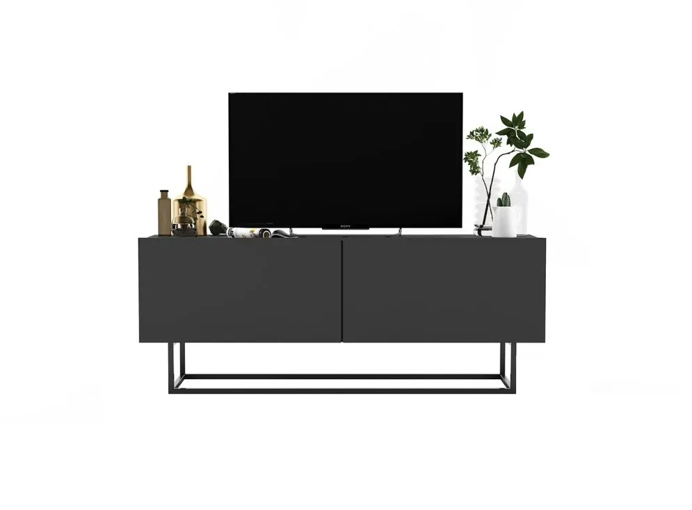 Szafka RTV SELF 4 120 grafitowa mat MEBLE LINDNER | MIRAT. w stylu  kolekcja SELF