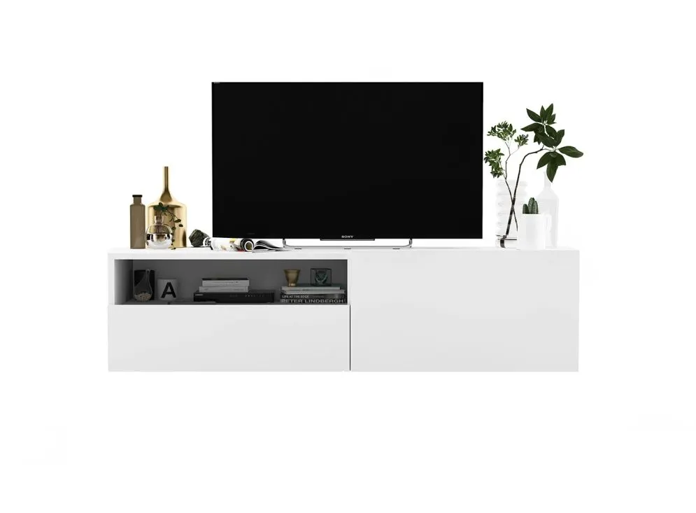 Szafka RTV SELF 120 biała mat MEBLE LINDNER | MIRAT. w stylu kolekcja SELF