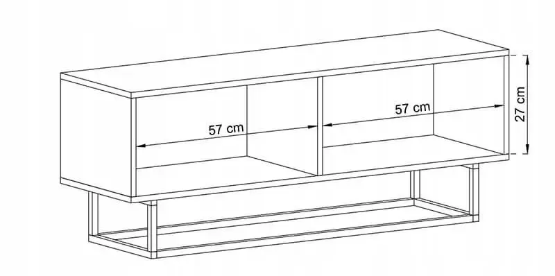 Szafka RTV SELF 4 120 biała mat MEBLE LINDNER | MIRAT. w stylu kolekcja SELF