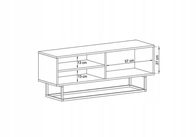 Szafka RTV SELF 3 120 biała mat MEBLE LINDNER | MIRAT. w stylu kolekcja SELF