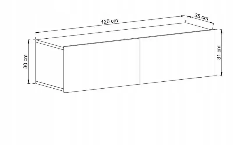 Szafka RTV SELF 2 120 grafitowa mat MEBLE LINDNER | MIRAT. w stylu  kolekcja SELF