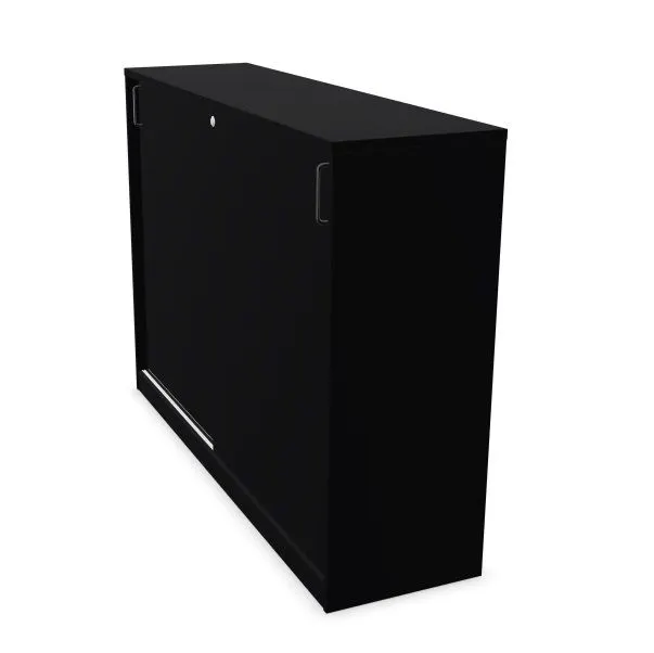 Szafka biurowa przesuwna EASY SPACE CABINET S 3-OH 160cm czarna zamykana I sklep meblowy MIRAT.