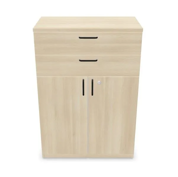 Komoda biurowa EASY SPACE CABINET HDE 2D2S 80cm akacjowa zamykana I sklep meblowy MIRAT.
