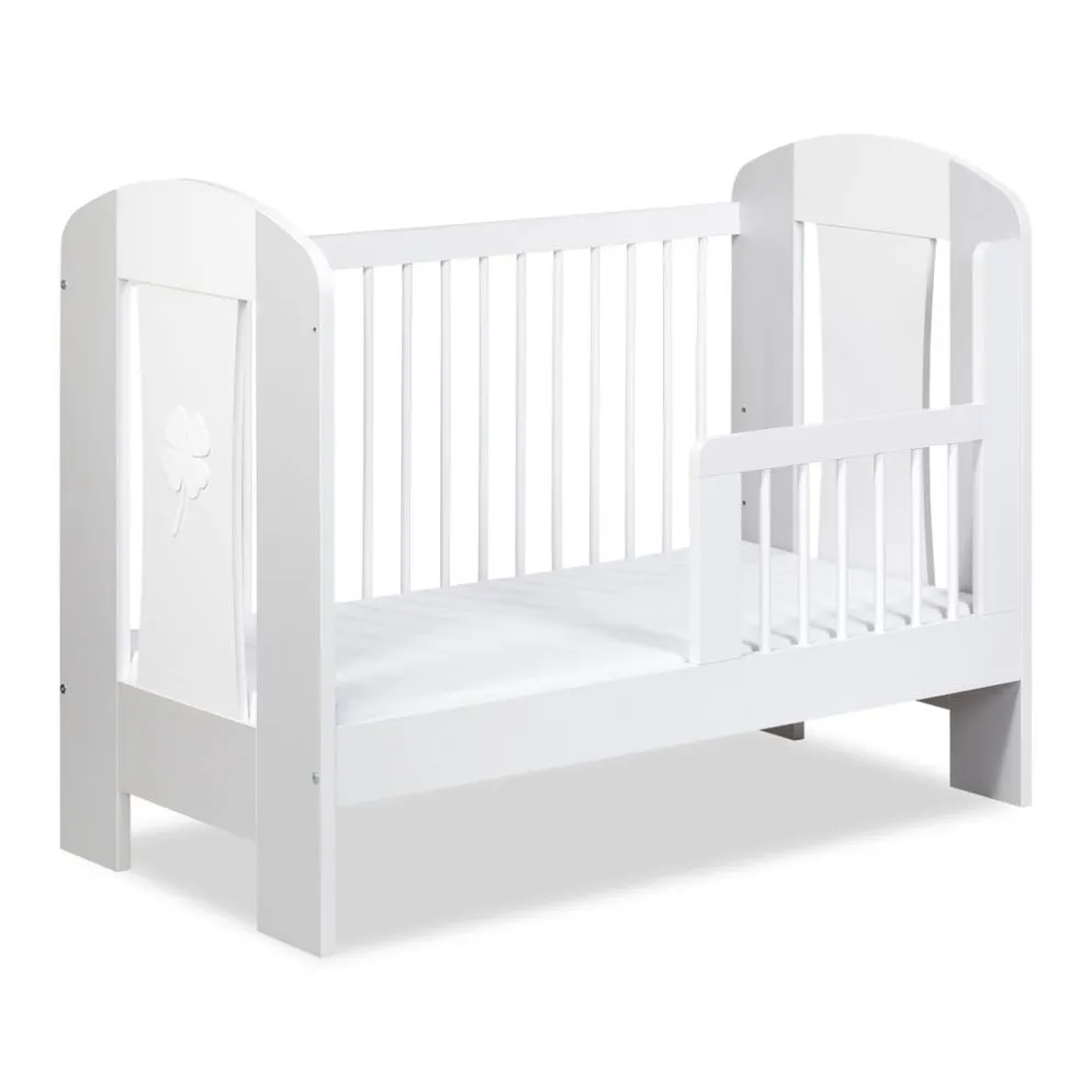 Łóżeczko dziecięce PATI 120x60 białe/szare drewniane I sklep meblowy MIRAT. styl SKANDYNAWSKI