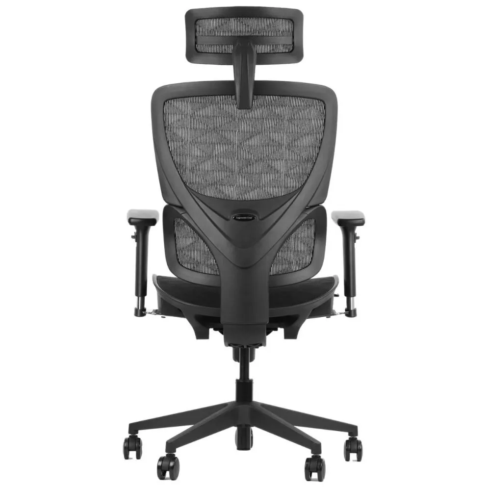 Fotel biurowy ERGONEW S1 czarny siatka z podłokietnikami 3D I sklep meblowy MIRAT.