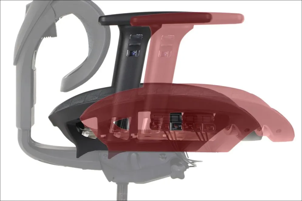 Fotel biurowy ERGONEW S1A czarny siatka z wysuwem siedziska I sklep meblowy MIRAT.