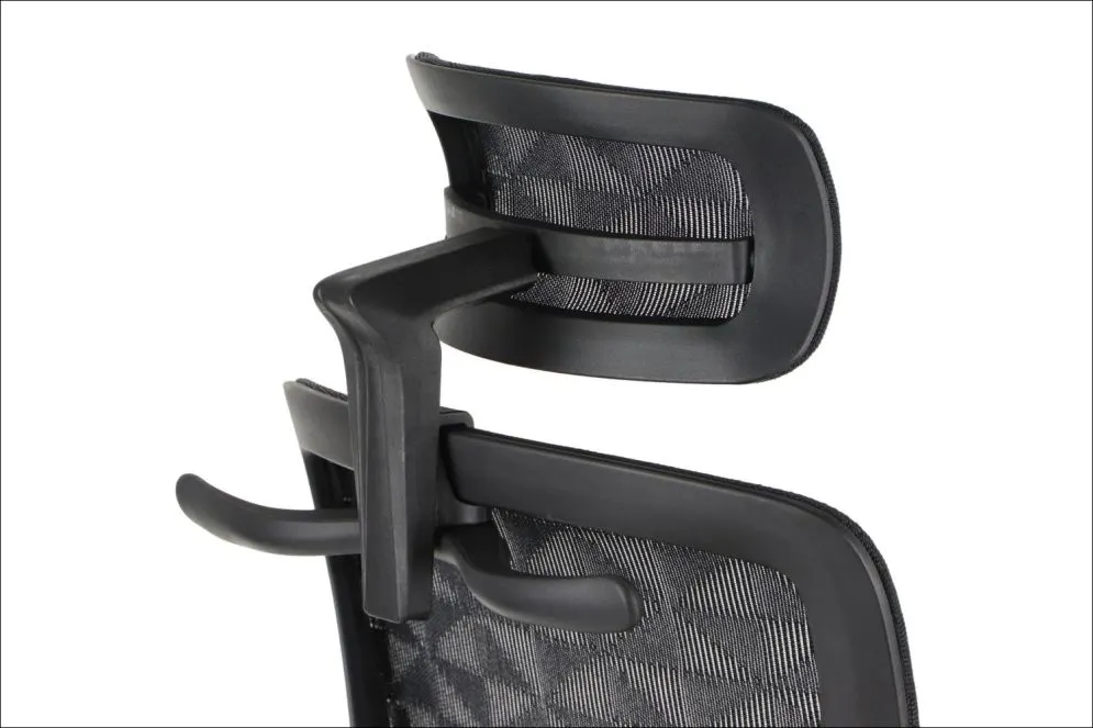 Fotel biurowy ERGONEW S1A czarny siatka z wysuwem siedziska I sklep meblowy MIRAT.