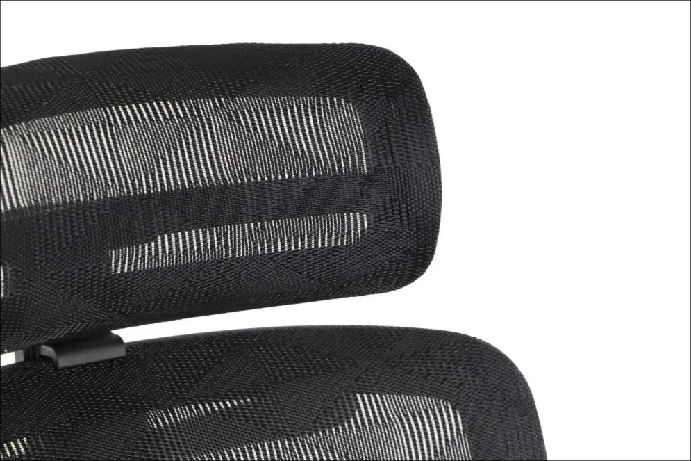 Fotel biurowy ERGONEW S1A czarny siatka z wysuwem siedziska I sklep meblowy MIRAT.