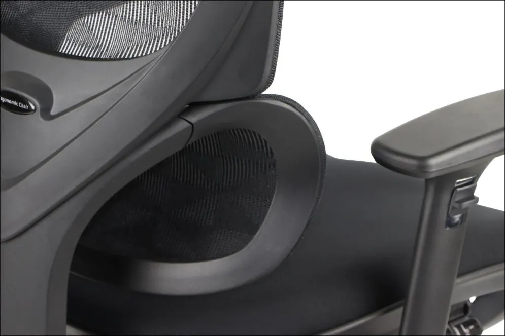 Fotel biurowy ERGONEW S1 czarny tkanina z mechanizmem synchronicznym I sklep meblowy MIRAT.