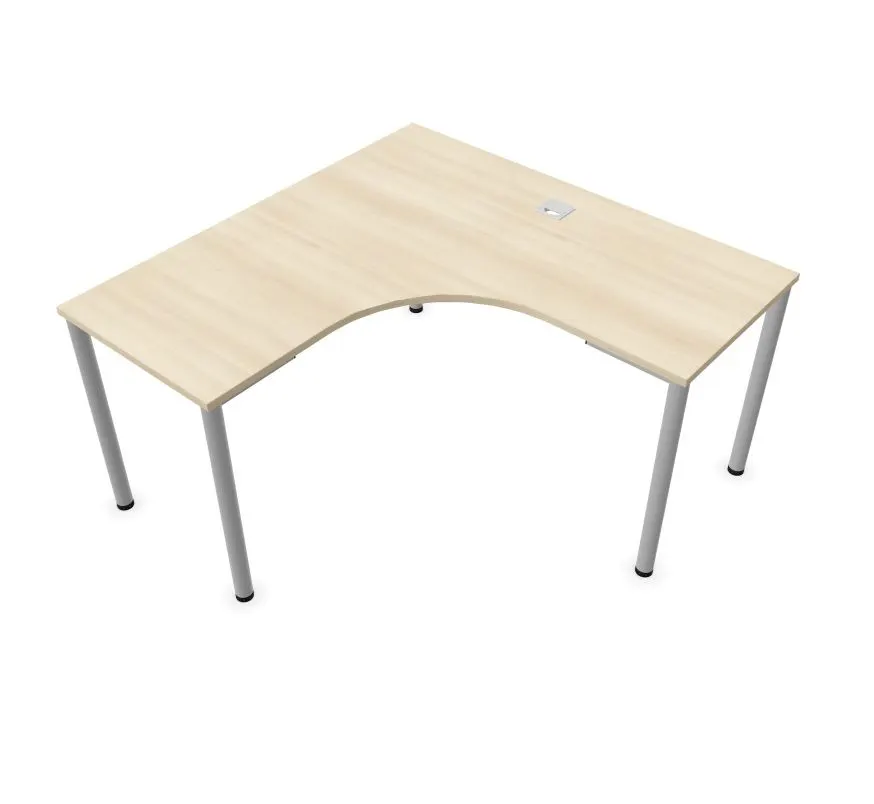 Biurko narożne EASY SPACE I-LEG LS 140x140cm akacjowe I sklep meblowy MIRAT.