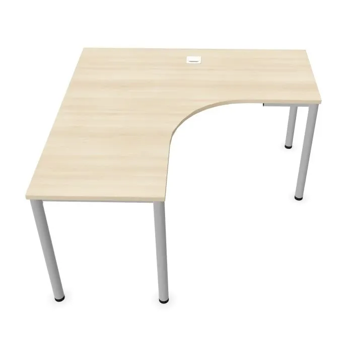 Biurko narożne EASY SPACE I-LEG LS 140x140cm akacjowe I sklep meblowy MIRAT.