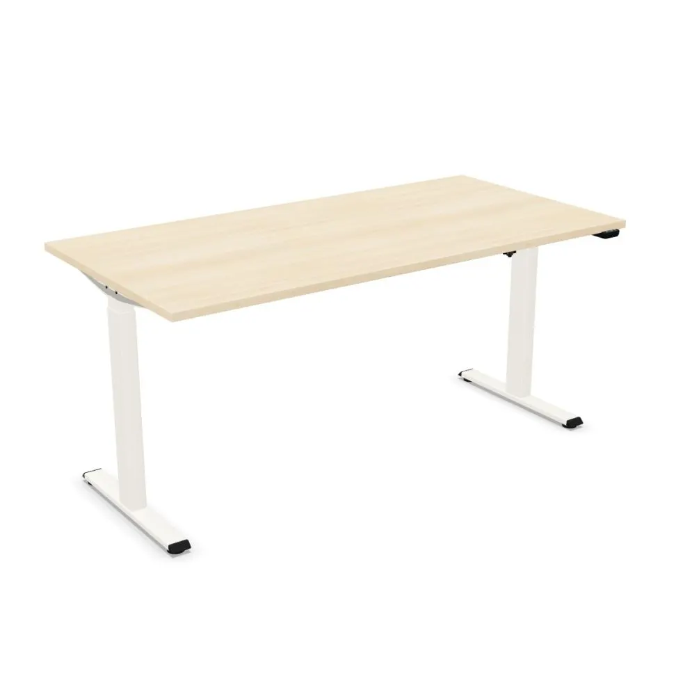 Biurko eCOMO 160x80cm akacjowe z regulacją wysokości I sklep meblowy MIRAT.