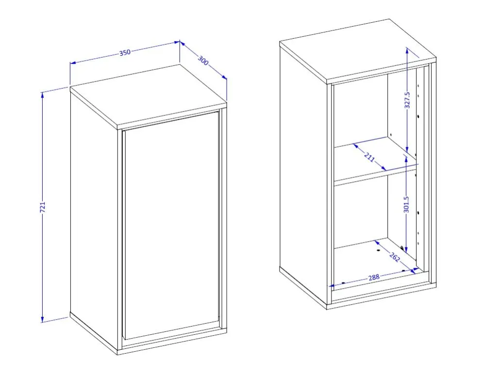 Szafka łazienkowa GAJA 1D 35cm congo/czarna wisząca I sklep meblowy MIRAT.  kolekcja GAJA