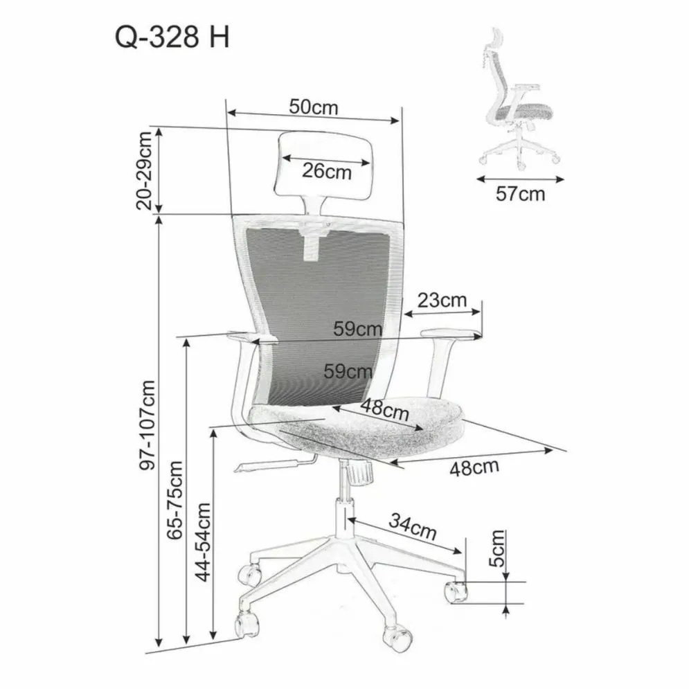 Fotel biurowy Q-328H czarny z mechanizmem MULTIBLOCK I sklep meblowy MIRAT.