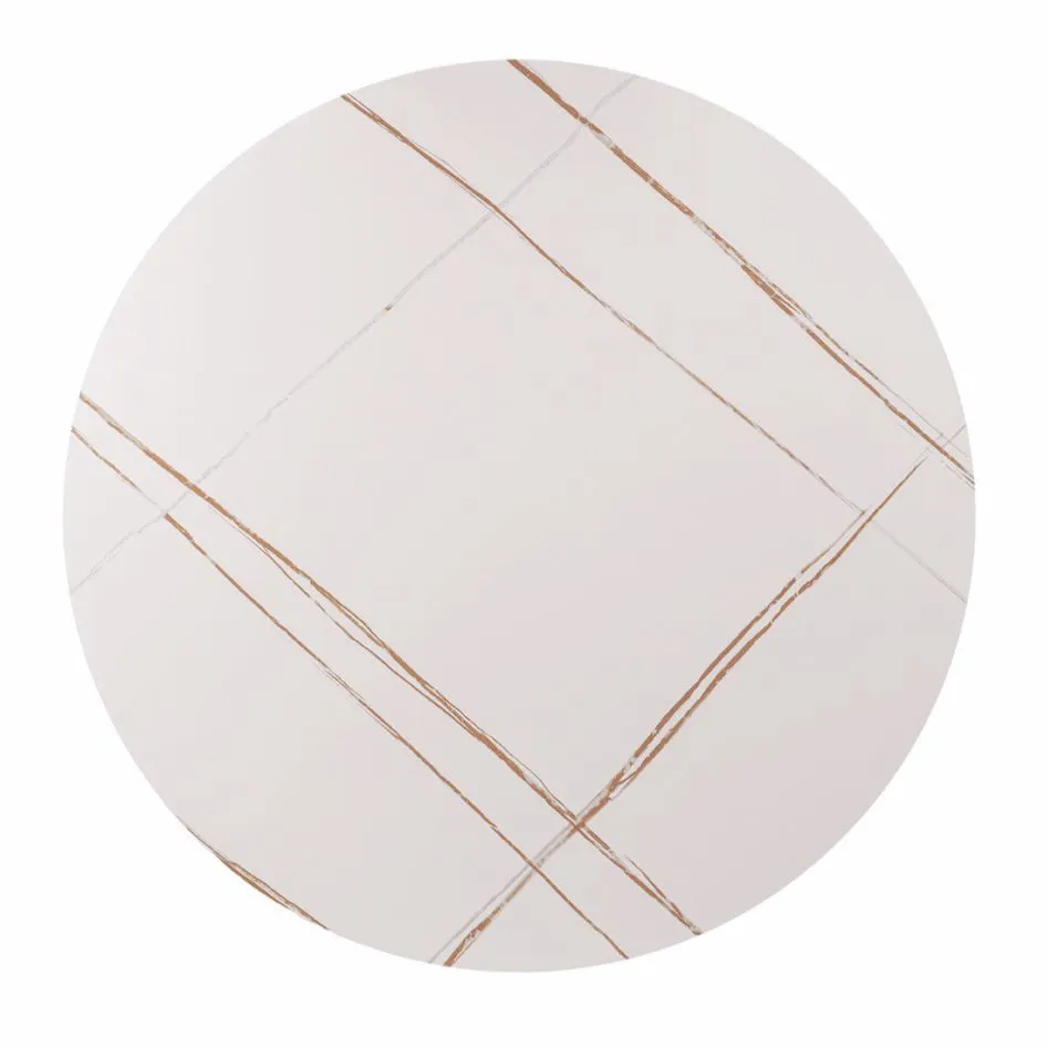 Stół okrągły TALIA 90x90 biały marmur/czarny do jadalni I sklep meblowy MIRAT. styl LOFT