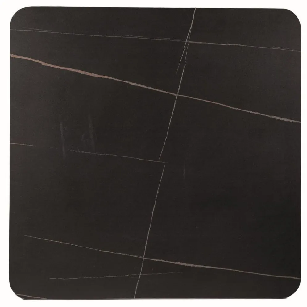 Stół ESPERO II 80x80 czarny marmur/czarny kwadratowy I sklep meblowy MIRAT.