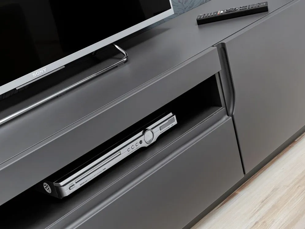 Szafka RTV ESTON B grafit mat nowoczesna do salonu | MIRAT. w stylu  kolekcja