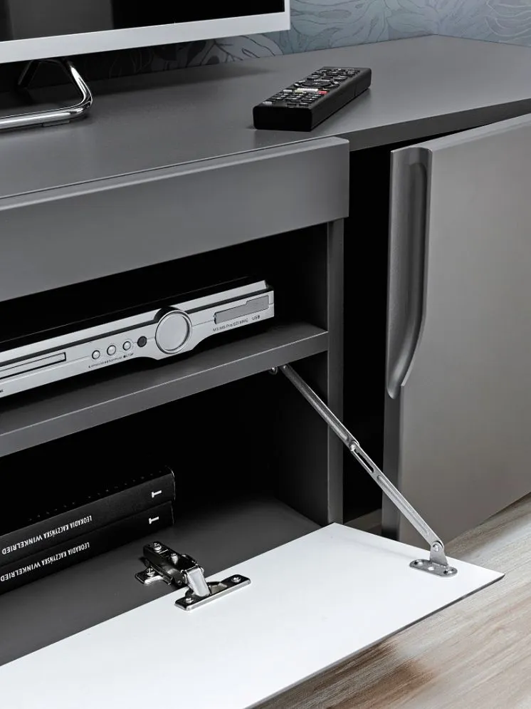 Szafka RTV ESTON B grafit mat nowoczesna do salonu | MIRAT. w stylu  kolekcja