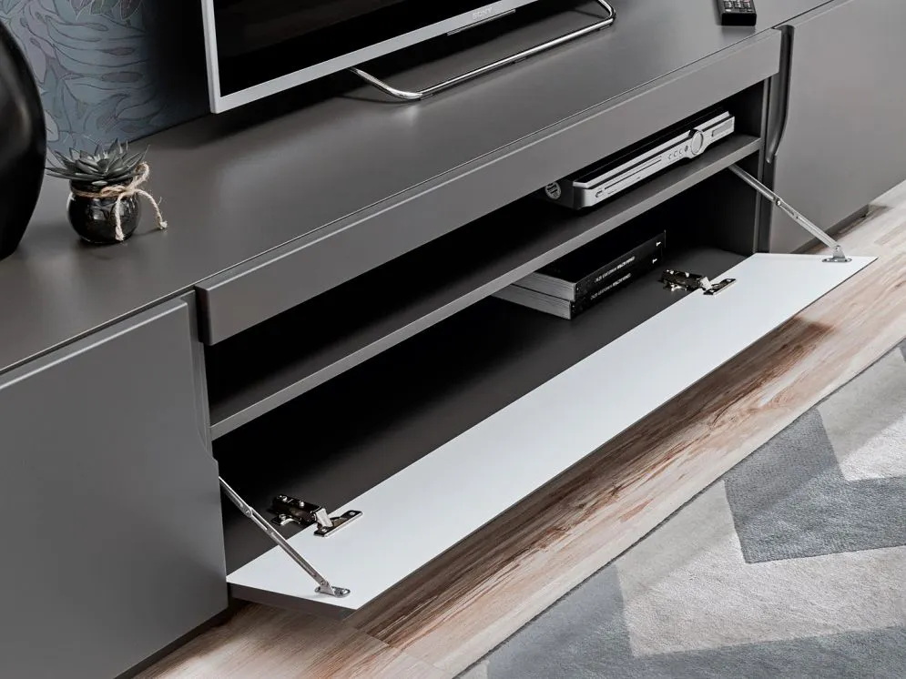 Szafka RTV ESTON B grafit mat nowoczesna do salonu | MIRAT. w stylu  kolekcja