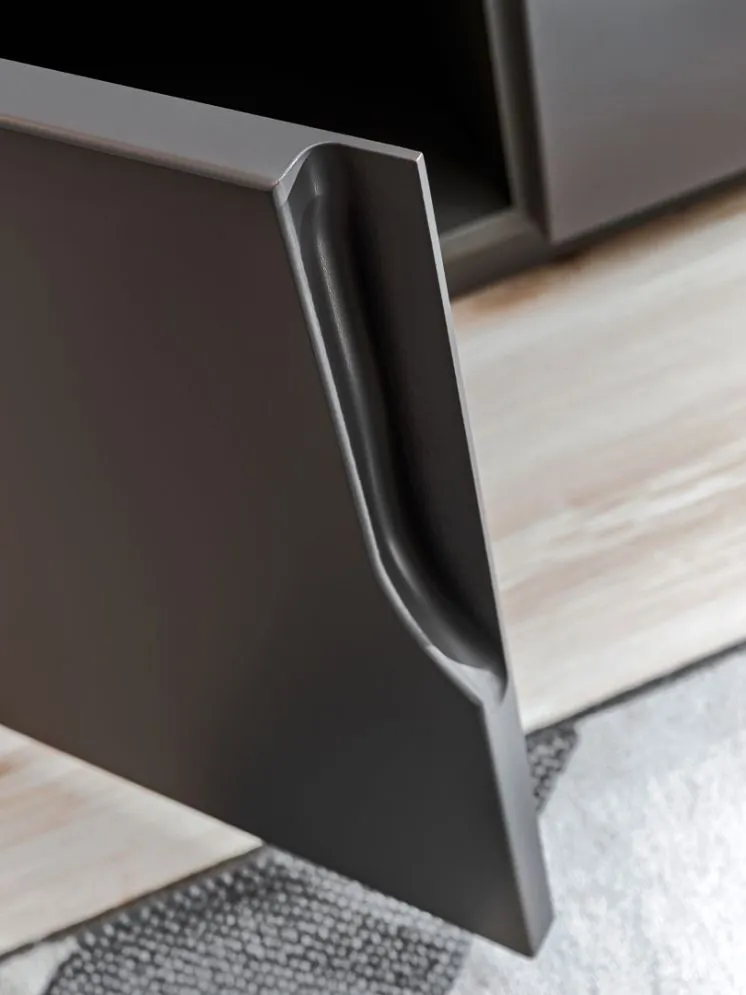 Szafka RTV ESTON B grafit mat nowoczesna do salonu | MIRAT. w stylu  kolekcja