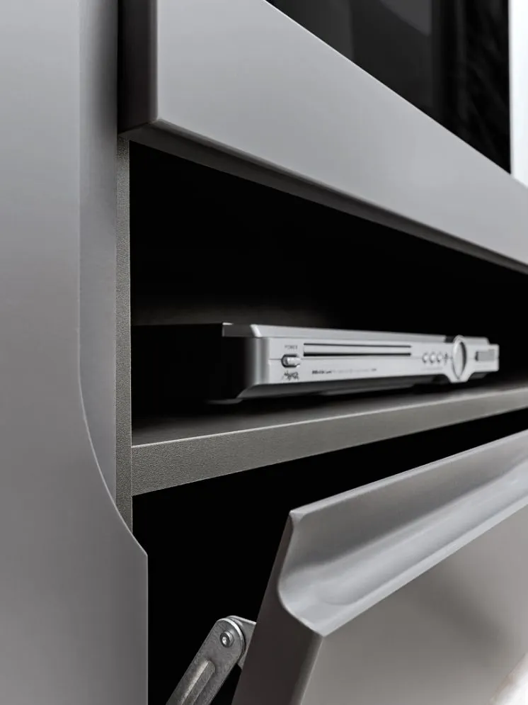 Szafka RTV ESTON B grafit mat nowoczesna do salonu | MIRAT. w stylu  kolekcja