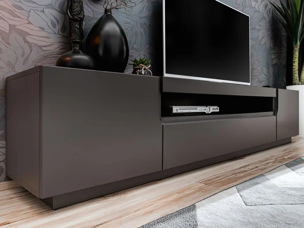 Szafka RTV ESTON B grafit mat nowoczesna do salonu | MIRAT. w stylu  kolekcja