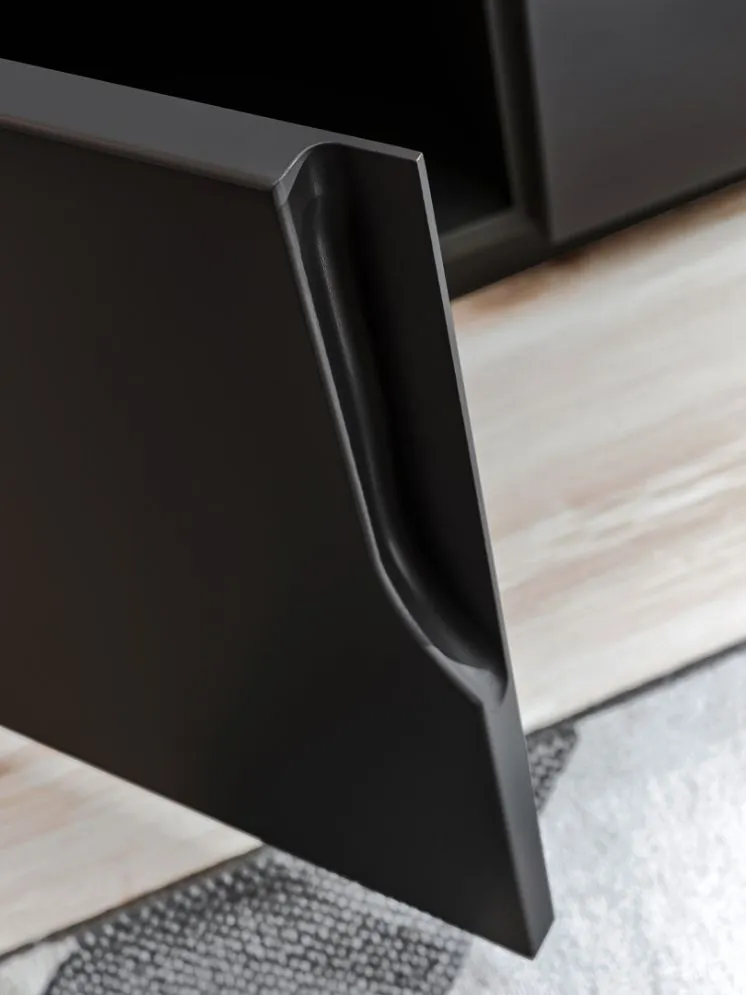 Szafka RTV ESTON czarny mat pod telewizor | MIRAT. w stylu kolekcja