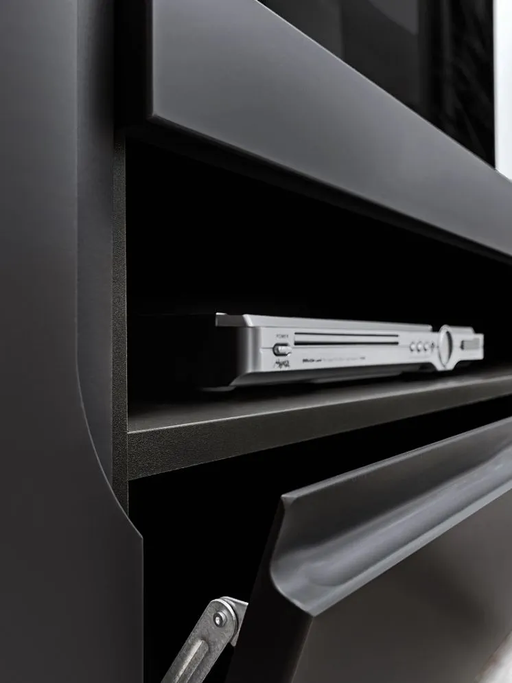 Szafka RTV ESTON czarny mat pod telewizor | MIRAT. w stylu kolekcja