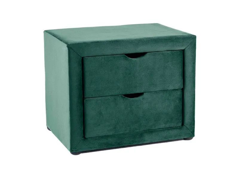 Szafka nocna ET-002 VELVET zielona do sypialni I sklep meblowy MIRAT. styl GLAMOUR