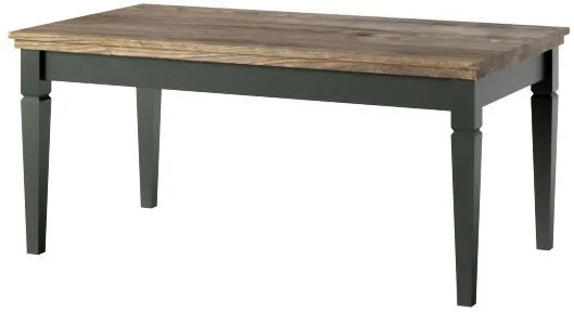 Stolik kawowy EVORA 110x60 dąb lefkas/zielony mat HELVETIA | MIRAT. styl LOFT