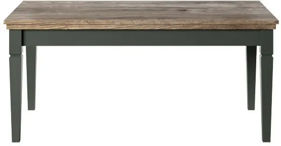 Stolik kawowy EVORA 110x60 dąb lefkas/zielony mat HELVETIA | MIRAT. styl LOFT