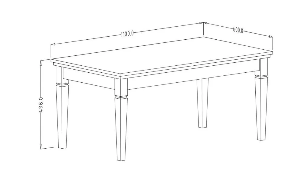 Stolik kawowy EVORA 110x60 dąb lefkas/zielony mat HELVETIA | MIRAT. styl LOFT